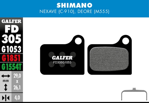 [FD305G1053] BIKE STANDARD BRAKE PAD SHIMANO NEXAVE