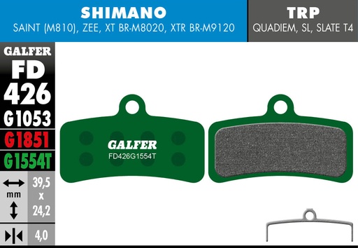 [FD426G1554T] BIKE PRO BRAKE PAD SHIMANO SAINT - ZEE