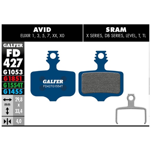 [FD427G1455] BIKE ROAD BRAKE PAD AVID ELIXIR - SRAM XX