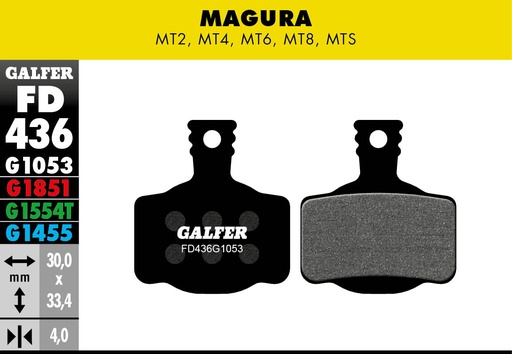 [FD436G1053] BIKE STANDARD BRAKE PAD MAGURA MT2-4-6-8