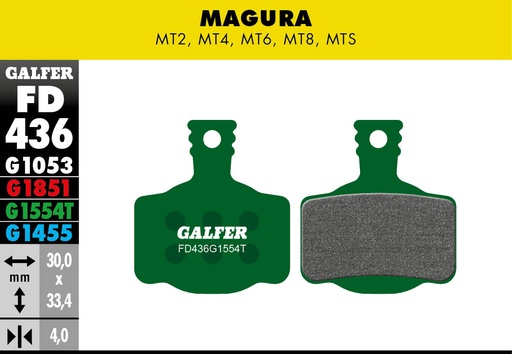 [FD436G1554T] BIKE PRO BRAKE PAD MAGURA MT2-4-6-8
