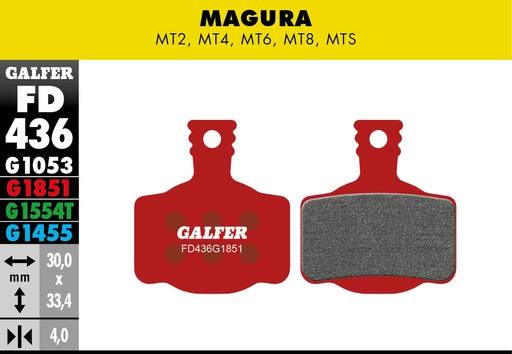 [FD436G1851] BIKE ADVANCED BRAKE PAD MAGURA MT2-4-6-8