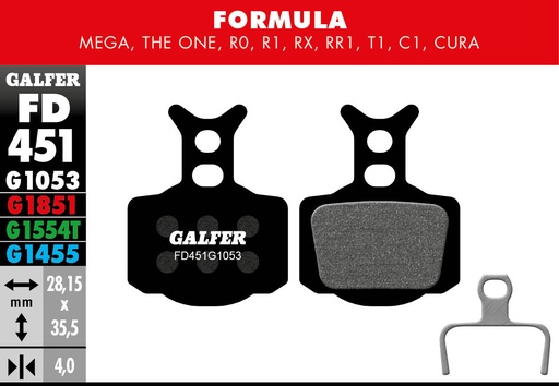 [FD451G1053] BIKE STANDARD BRAKE PAD FORMULA R - MEGA - THE ONE