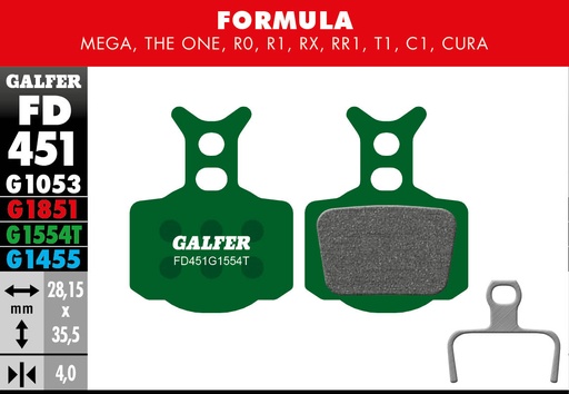 [FD451G1554T] BIKE PRO BRAKE PAD FORMULA R - MEGA - THE ONE