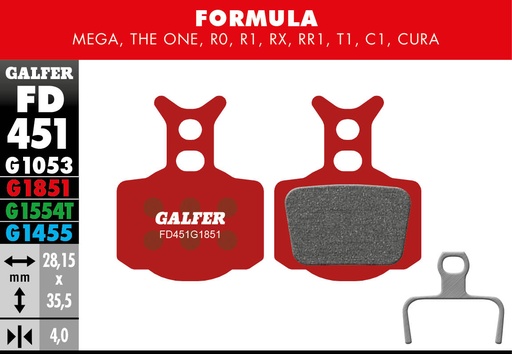 [FD451G1851] BIKE ADVANCED BRAKE PAD FORMULA R - MEGA - THE ONE
