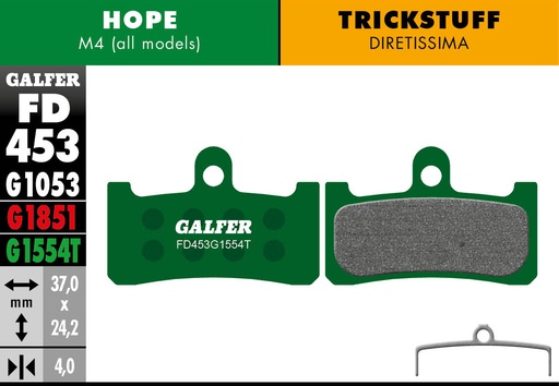 [FD453G1554T] BIKE PRO BRAKE PAD HOPE M4