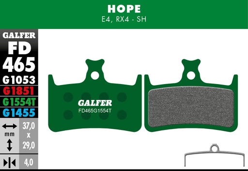 [FD465G1554T] BIKE PRO BRAKE PAD HOPE E4