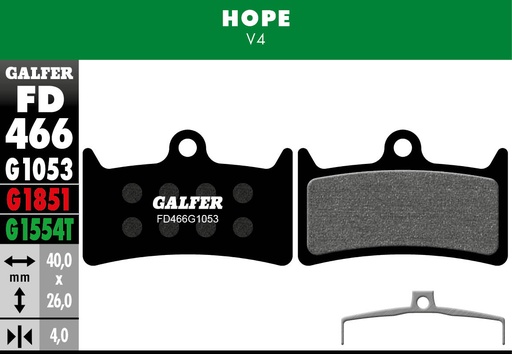 [FD466G1053] BIKE STANDARD BRAKE PAD HOPE V4