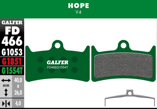 [FD466G1554T] BIKE PRO BRAKE PAD HOPE V4