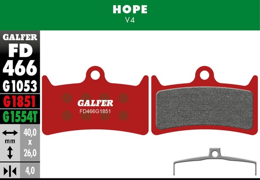 [FD466G1851] BIKE ADVANCED BRAKE PAD HOPE V4