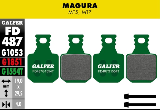 [FD487G1554T] BIKE PRO BRAKE PAD MAGURA MT5 - MT7