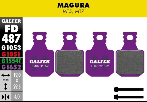 [FD487G1652] E-BIKE BRAKE PAD MAGURA MT5 - MT7
