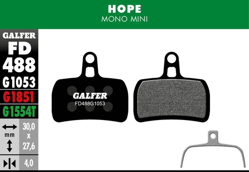 [FD488G1053] BIKE STANDARD BRAKE PAD HOPE MONO MINI