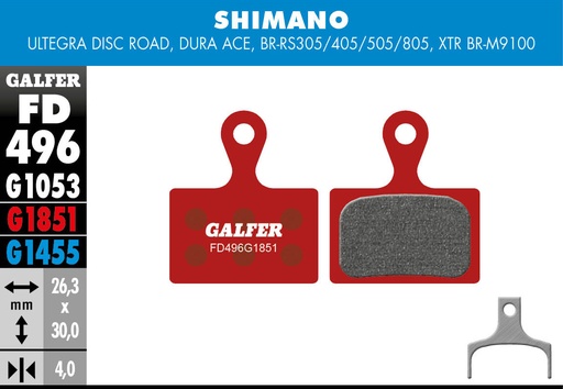 [FD496G1851] BIKE ADVANCED BRAKE PAD SHIMANO XTR 2019 (2p.)
