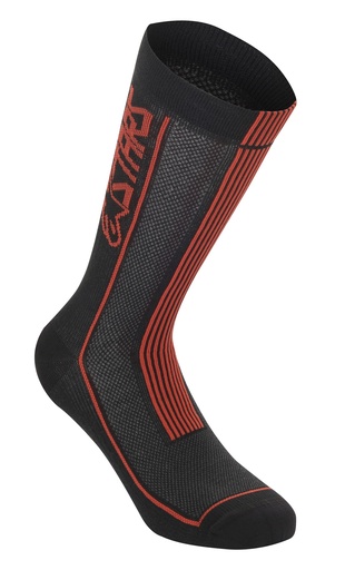 SUMMER SOCKS 22 / BLACK BRIGHT RED