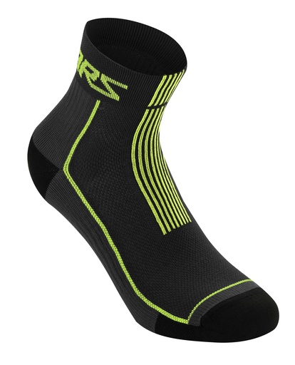 SUMMER SOCKS 9 BLK ACID YELLOW