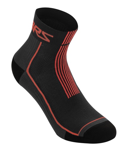 SUMMER SOCKS 9 BLACK BRIGHT RED