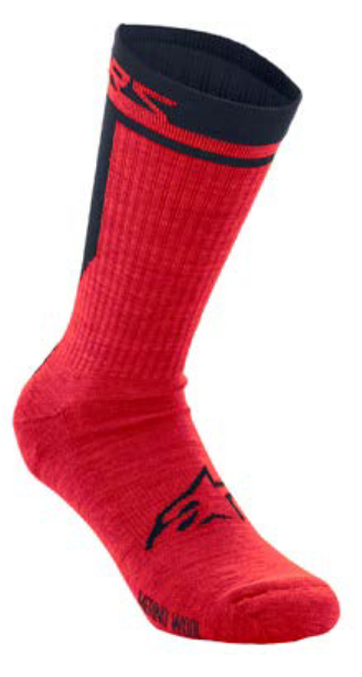 MERINO SOCKS 24 / RED BLACK