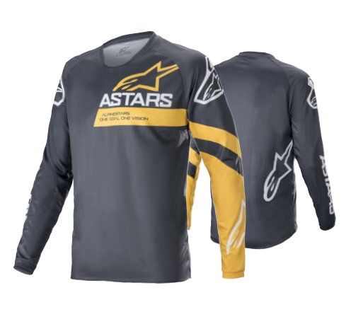 [1762822-1619-L] RACER V3 LS JERSEY/ ANTHRACITE SULPHUR YELLOW
