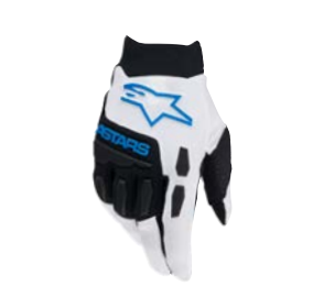 FREERIDE GLOVES / WHITE BRIGHT BLUE