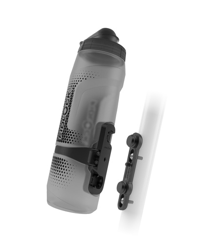 [FL09653TBL] TWIST SET bottle 800 + bike base / transparent black