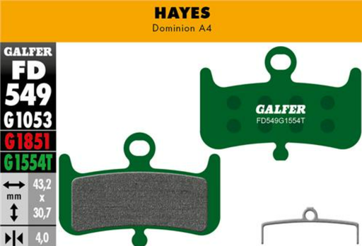 [FD549G1554T] BIKE PRO BRAKE PAD HAYES DOMINION A4