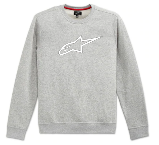 AGELESS CREW FLEECE / GREY HEATHER WHITE