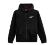 AGELESS CHEST HOODIE / BLACK WHITE