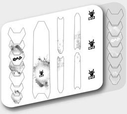 [RAD-HALO-2.7.1.2] Kit RAD Halo Brillant / Zwart (CUSTOMISATIE)