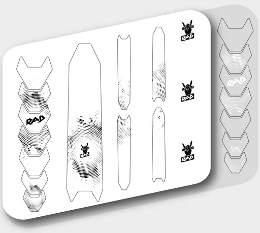 [RAD-HALO-2.7.1.2] Kit RAD Halo Brillant / Zwart (CUSTOMISATIE)