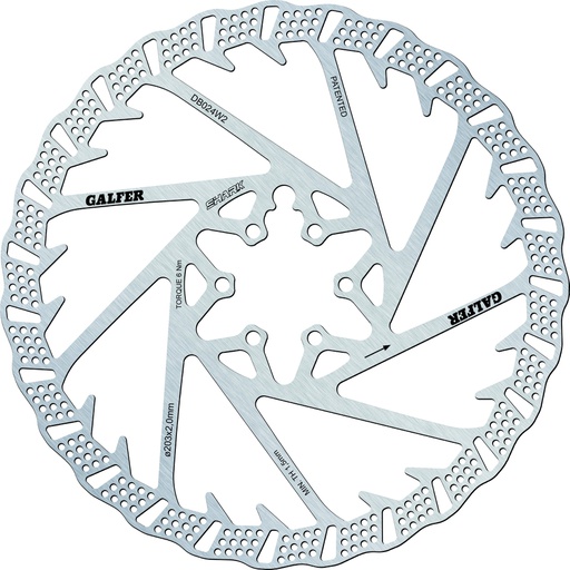 [DB024W] BIKE DISC SHARK Ø203X2.0MM 