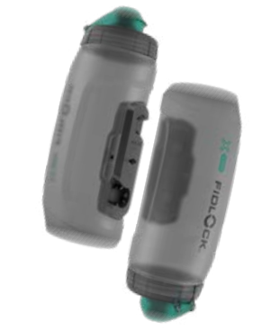 [FL-AB-09636TBL] TWIST SET bottle 590 antibacterial + bike base / transparent black