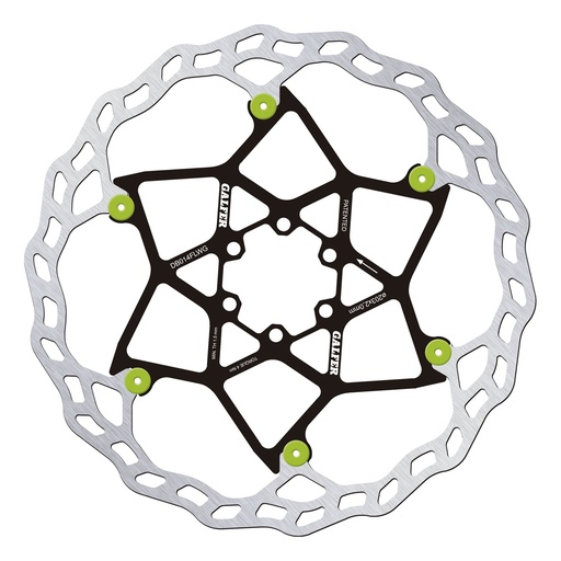 [DB014FLWG] BIKE NEW DISC WAVE FLOATING Ø203X2.0MM GREEN PINS