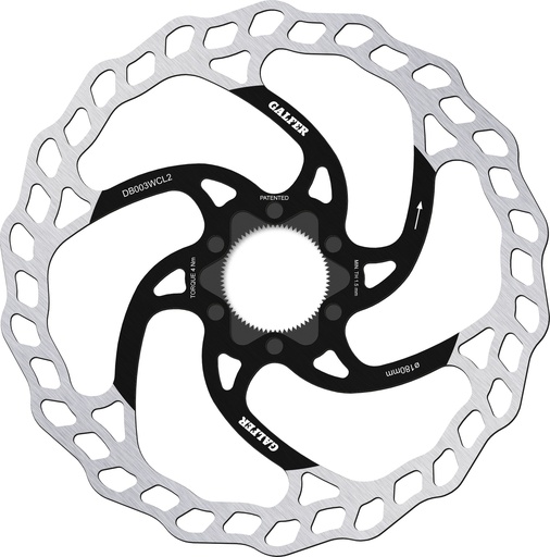 [DB003W2CL] BIKE MTB DISC WAVE CENTER-LOCK SYSTEM Ø180x2.0mm