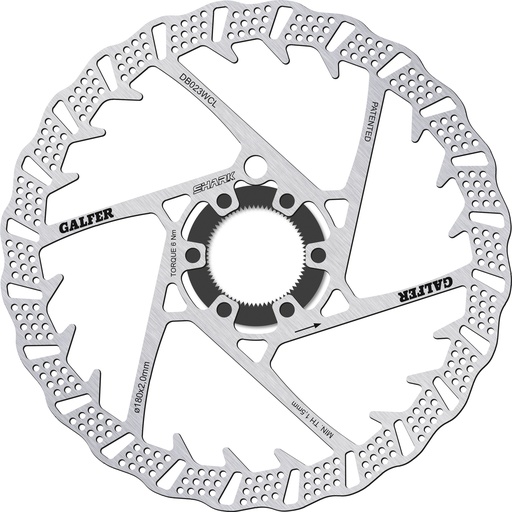 [DB023WCL] BIKE DISC SHARK CENTER-LOCK SYSTEM Ø180x2.0mm