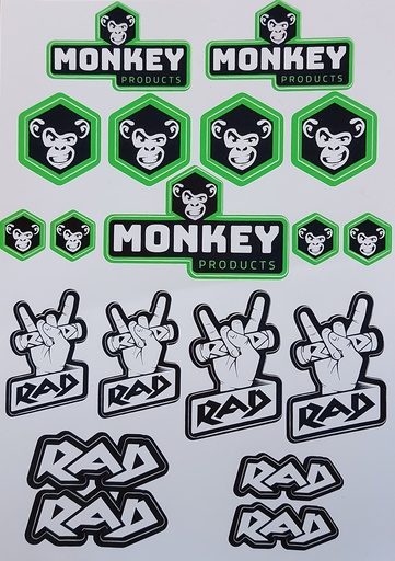 [stickers-monkey-rad-2] Sticker Monkey (set A5)