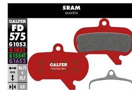 [FD575G1851] BIKE ADVANCED BRAKE PAD SRAM MAVEN