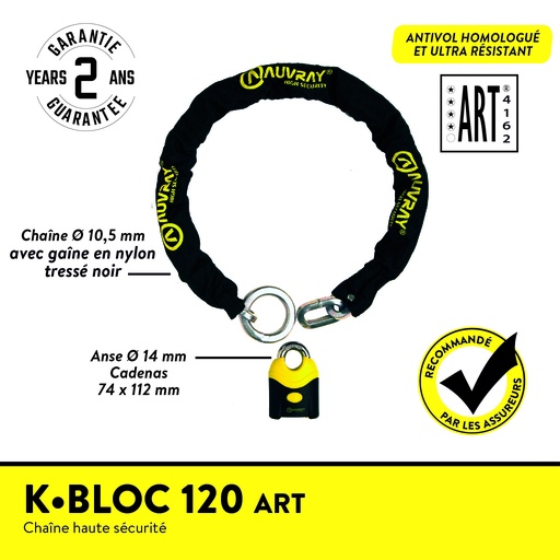 [KBL120ART10] K-BLOCK 120 ART**** LONG. 120 Ø10.5 level7