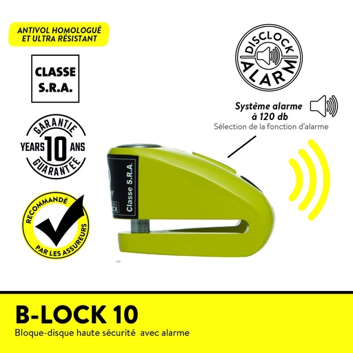 [BLA10YBCAUV] B-LOCK 10 BLOQUE DISQUE ALARME