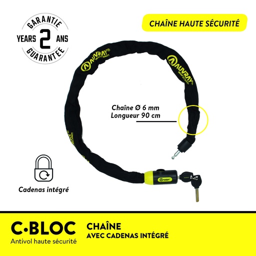 [CBL90AUV06] CHAINE C-BLOC LONG. 90 Ø6