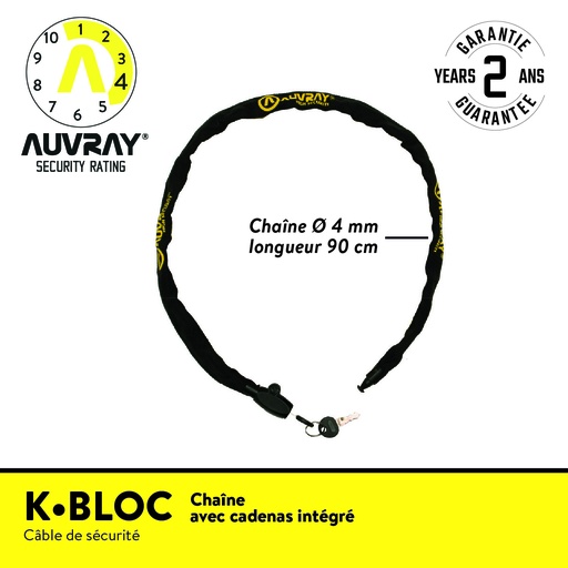 [KBL90AUV04] CHAINE K-BLOCK LONG. 90 Ø4