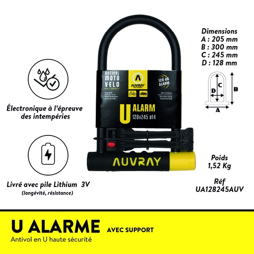 [UA128245AUV] U ALARM 128x245