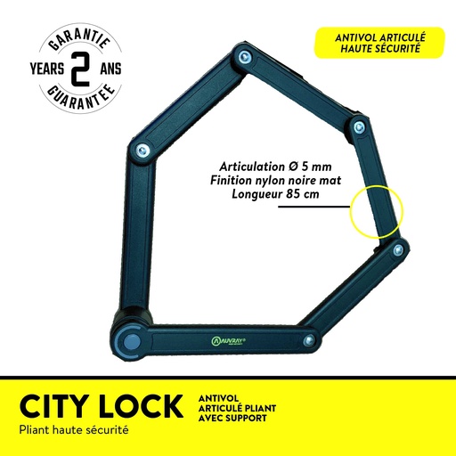 [ACL85AUV] ARTICULE CITY LOCK 85 ANTIVOL PLIANT