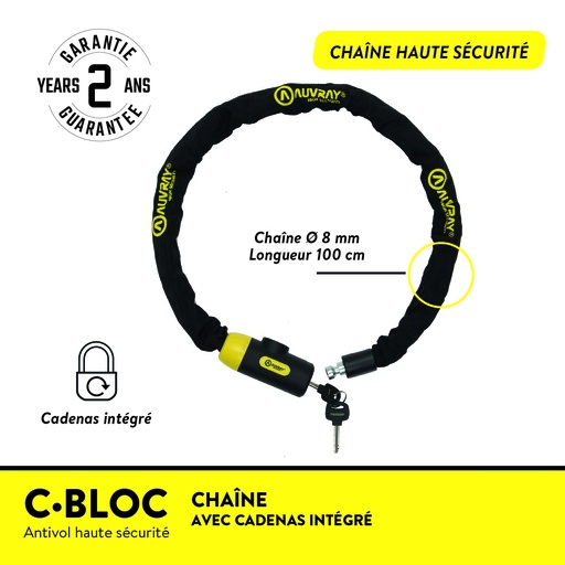 [CBL100AUV08] C-BLOC LONG. 100 Ø8