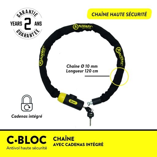 [CBL120AUV10] CHAINE C-BLOC LONG.120 Ø10