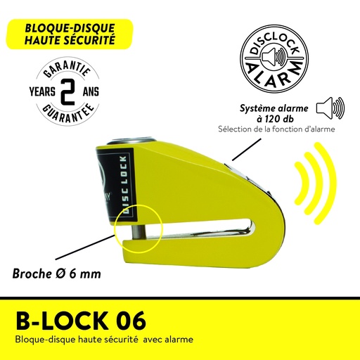 [BLA06YELAUV] B-LOCK 06 BLOQUE DISQUE ALARME