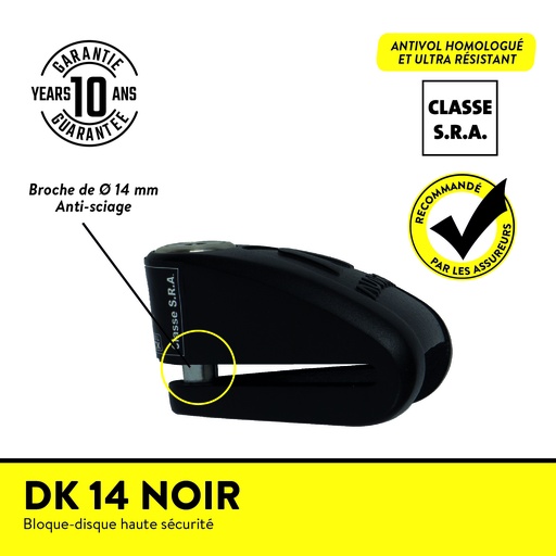 [DK14BCAUV] DK 14 NOIR BLOQUE DISQUE