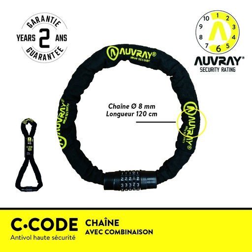 [CC120AUV08] CHAINE C-BLOC 120 Diam 8 COMBI CHAINE 120
