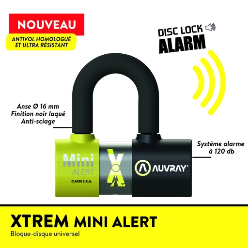 [2AXTRAUV] BOCK DISK XTREM MINI ART avec Alarme level9