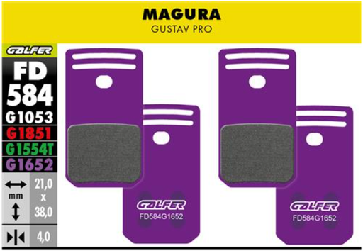 [FD584G1652] E-BIKE BRAKE PAD MAGURA GUSTAV PRO